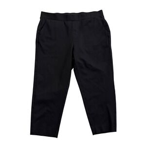 Torrid Black Cropped Pull On Career Pants‎ Work Trousers 3R Plus Size